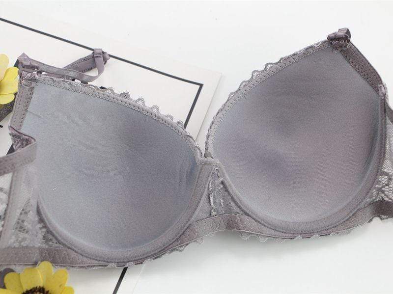 French Women Bra Panties Set Underwear Push Up Brassiere Lace Embroidered  Undies