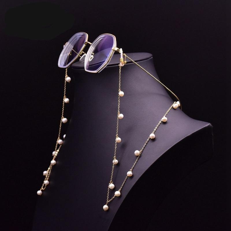 Her Shop accessories Vintage Handmade Natural White Pearls Eyeglasses Chains