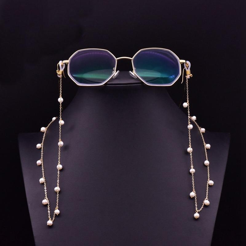Vintage Handmade White Pearl Eyeglasses Chain - Natural Pearl Accessory