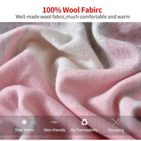 Her Shop accessories Winter Plaid 100% Lamb Wool Scarf