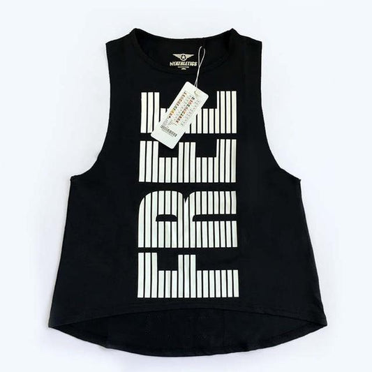 Women Letter Printed Breathable  Yoga Top - HER SHOP