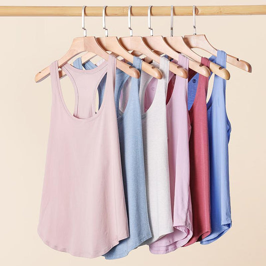 Women's Flowy Lightweight Pima Cotton Workout Tank Tops - HER SHOP