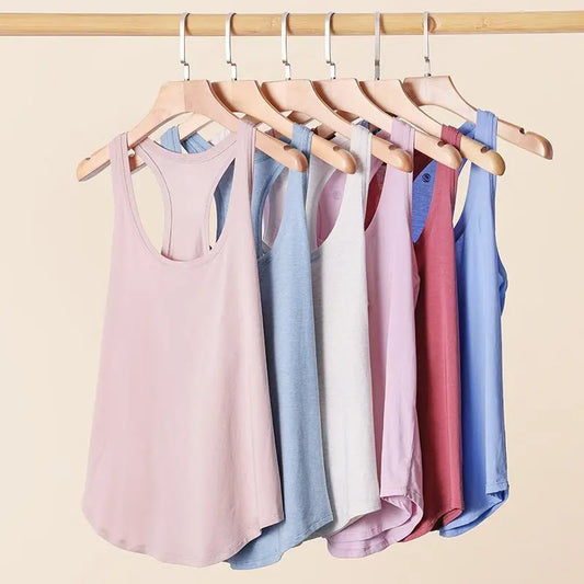 Women's Flowy Lightweight Pima Cotton Workout Tank Tops - HER SHOP®
