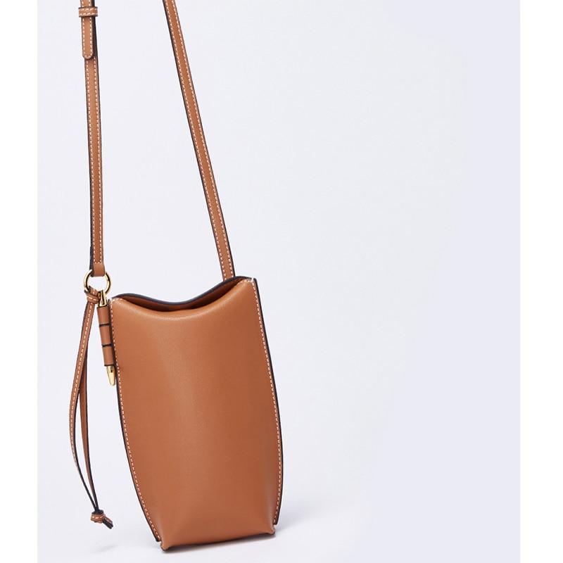 Her Shop bag Genuine Leather Bucket Bag