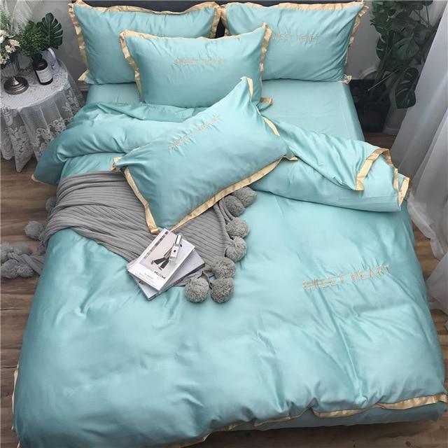 Home Textile Bedding Sets Adult Bedding Set Bed White Black Duvet Cover King Queen Size Quilt Cover Brief Bedclothes Comforter