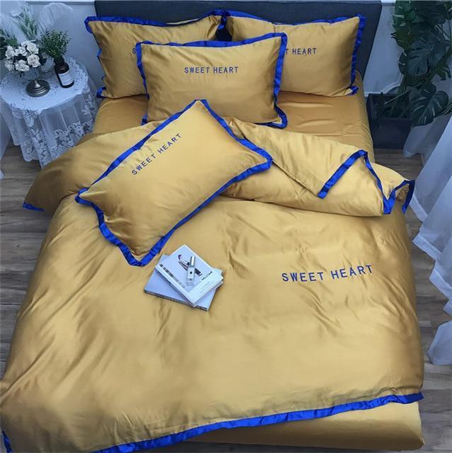 Home Textile Bedding Sets Adult Bedding Set Bed White Black Duvet Cover King Queen Size Quilt Cover Brief Bedclothes Comforter