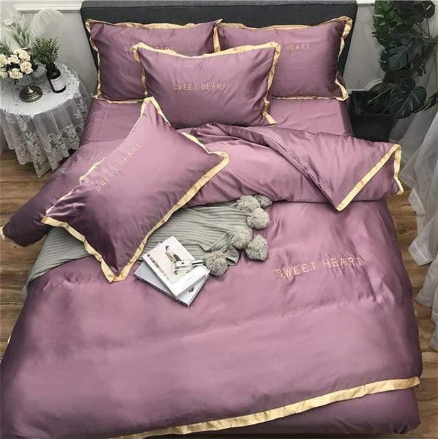 Home Textile Bedding Sets Adult Bedding Set Bed White Black Duvet Cover King Queen Size Quilt Cover Brief Bedclothes Comforter