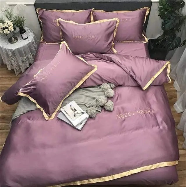 Home Textile Bedding Sets Adult Bedding Set Bed White Black Duvet Cover King Queen Size Quilt Cover Brief Bedclothes Comforter