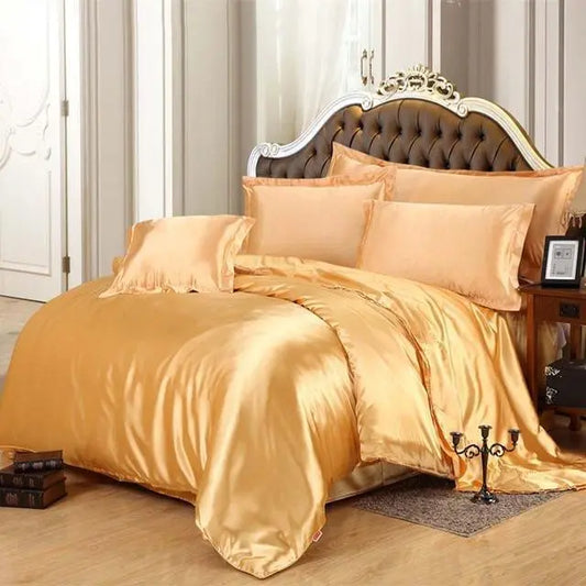 Luxury Satin Silk Bedding Duvet Cover Set - HER SHOP®