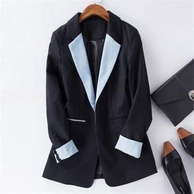 Her Shop Blazers Cotton Linen Single Button Casual Blazer Suit