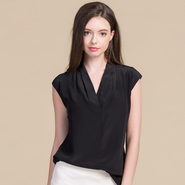 Women Sweet 100% Real Silk Blouses