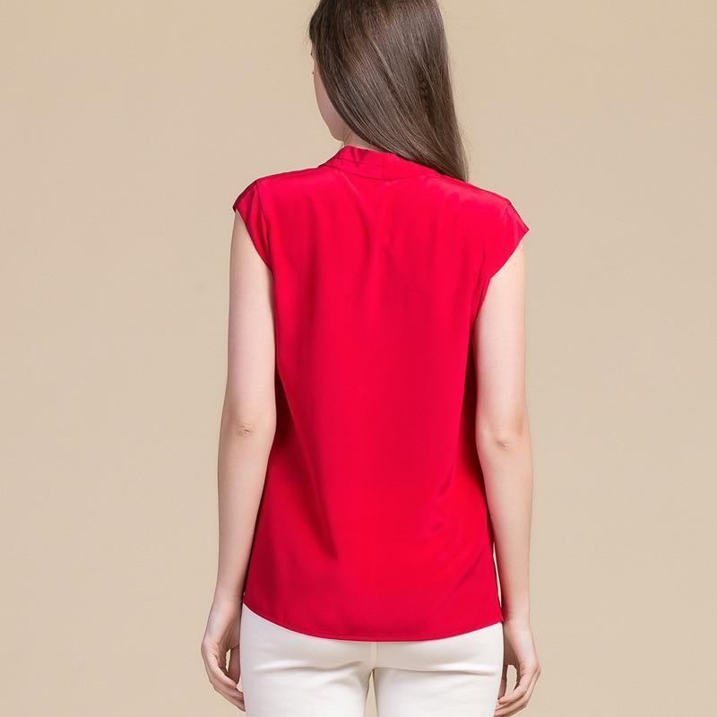 Women Sweet 100% Real Silk Blouses