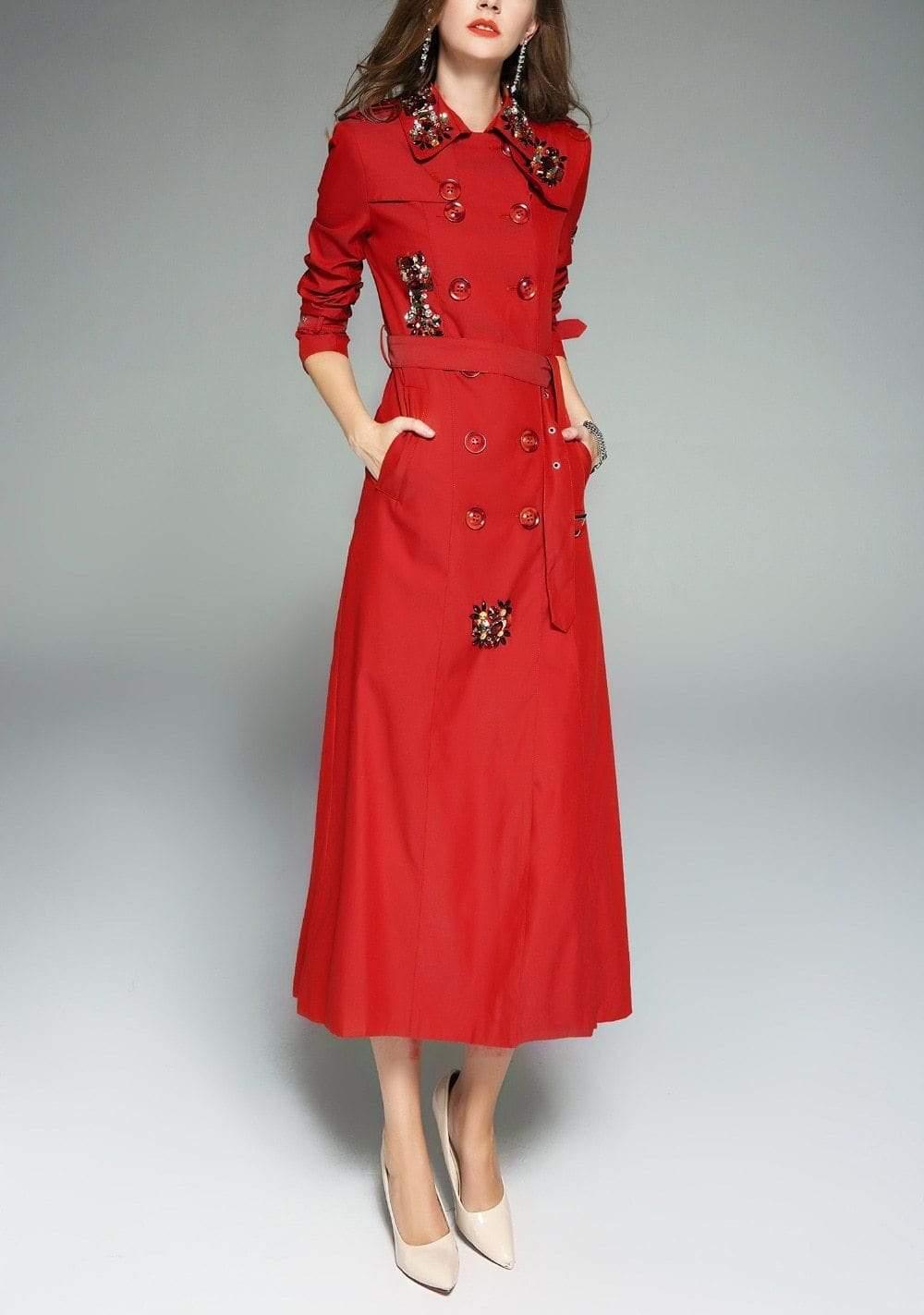 Her Shop Coats, Jackets & Blazers England Style Autumn Spring Trench Coat