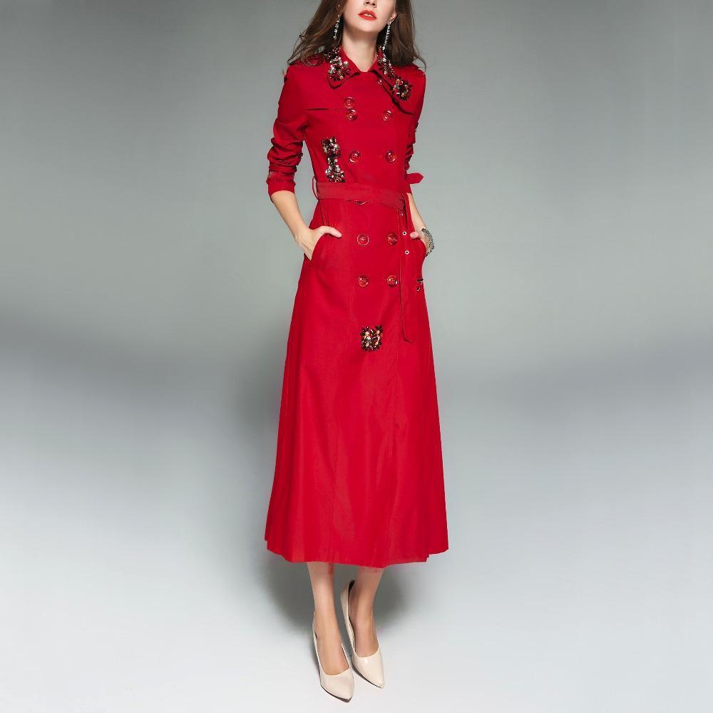 Her Shop Coats, Jackets & Blazers England Style Autumn Spring Trench Coat