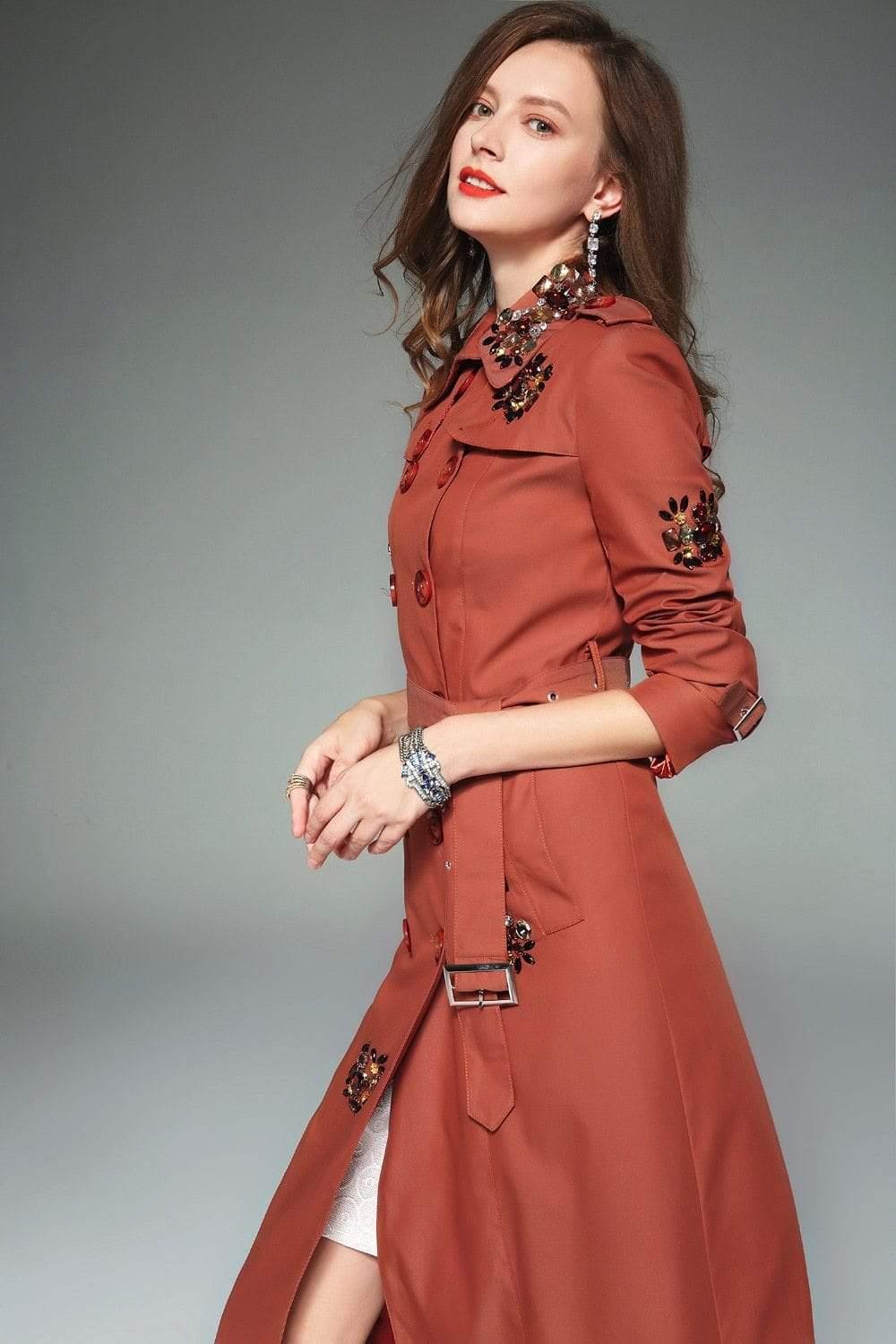 Her Shop Coats, Jackets & Blazers England Style Autumn Spring Trench Coat
