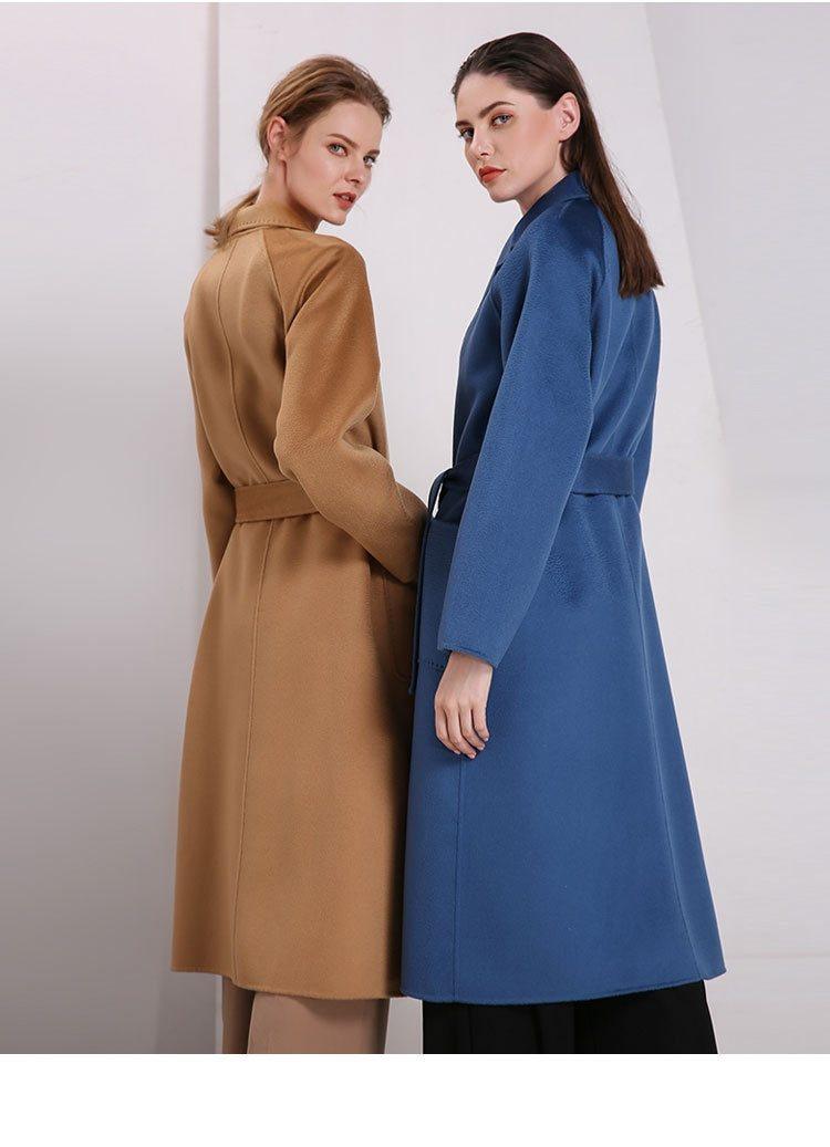 Her Shop Coats, Jackets & Blazers Water Ripple Double-Sided Cashmere Coat