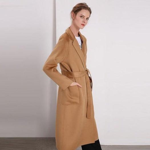Her Shop Coats, Jackets & Blazers Water Ripple Double-Sided Cashmere Coat - HER SHOP