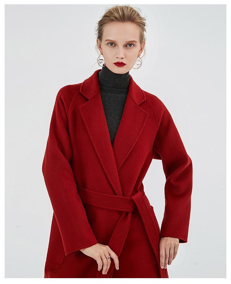 Her Shop Coats, Jackets & Blazers Water Ripple Double-Sided Cashmere Coat