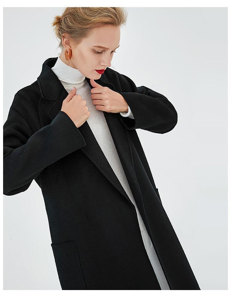 Her Shop Coats, Jackets & Blazers Water Ripple Double-Sided Cashmere Coat
