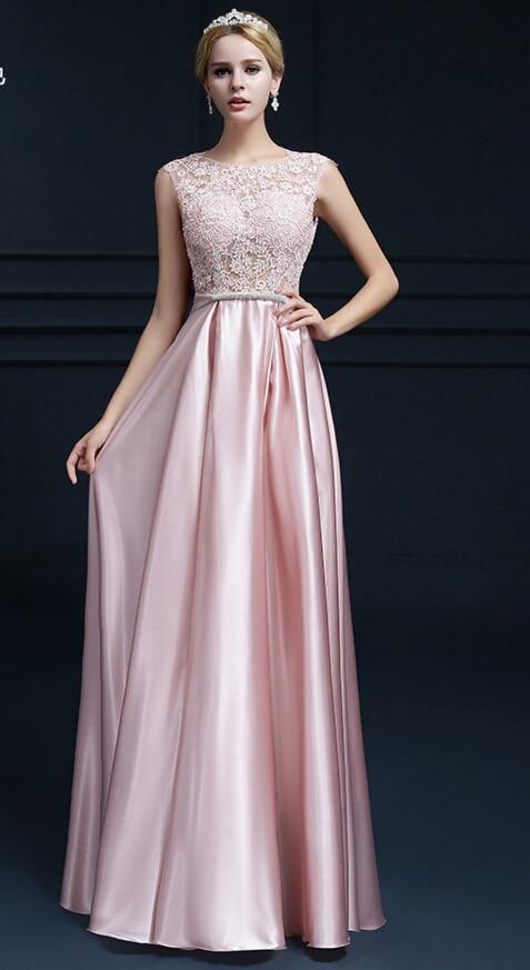 Her Shop Dress Pink / 6 A-line Chiffon Lace Wedding Party Dress