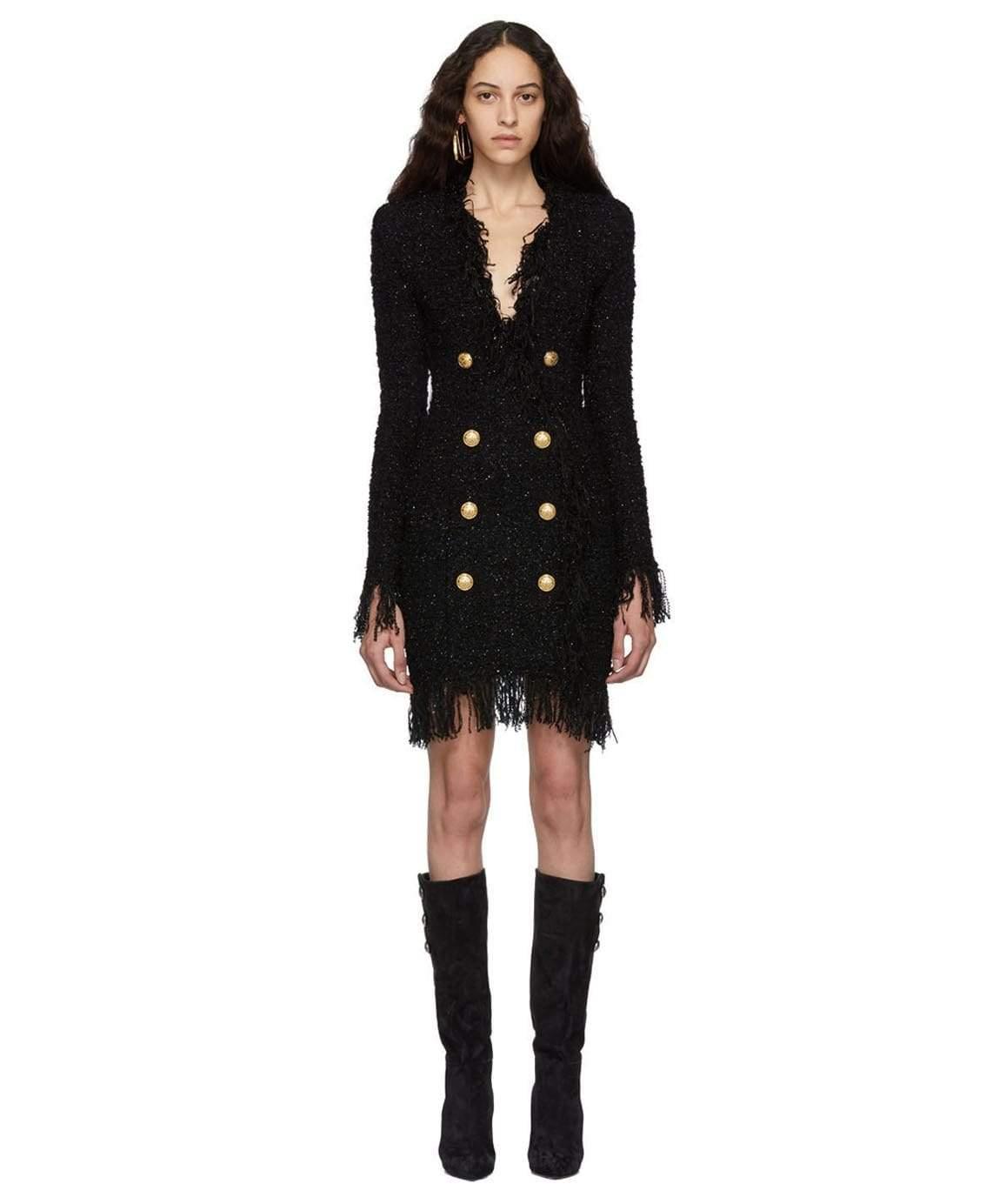 Her Shop Dress Autumn Winter  High Quality Designer Slim Straight Dress