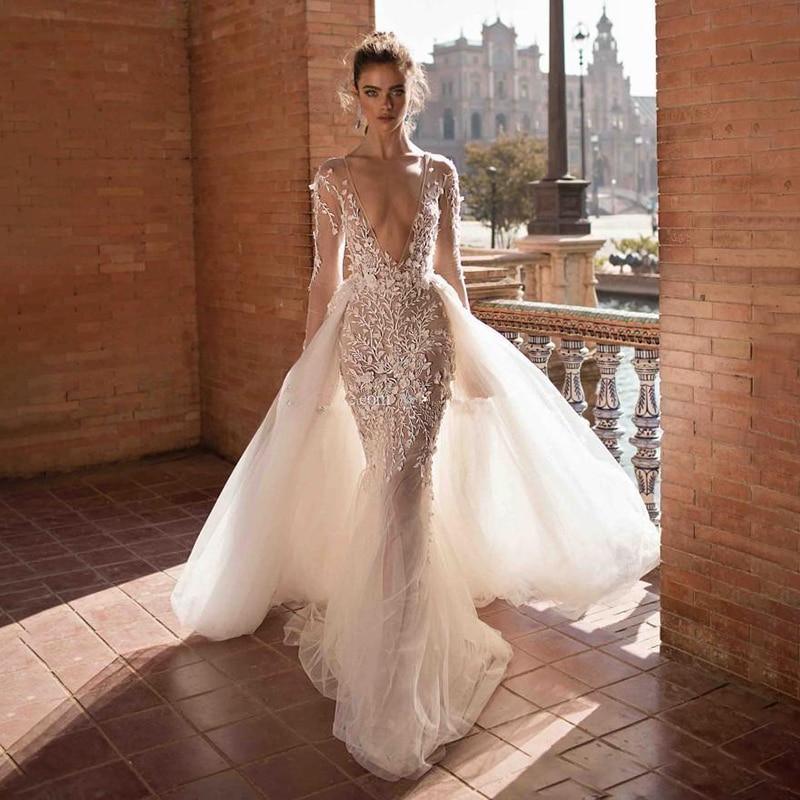 HER SHOP Dress Backless Beach Bohemian Mermaid Wedding Dresses