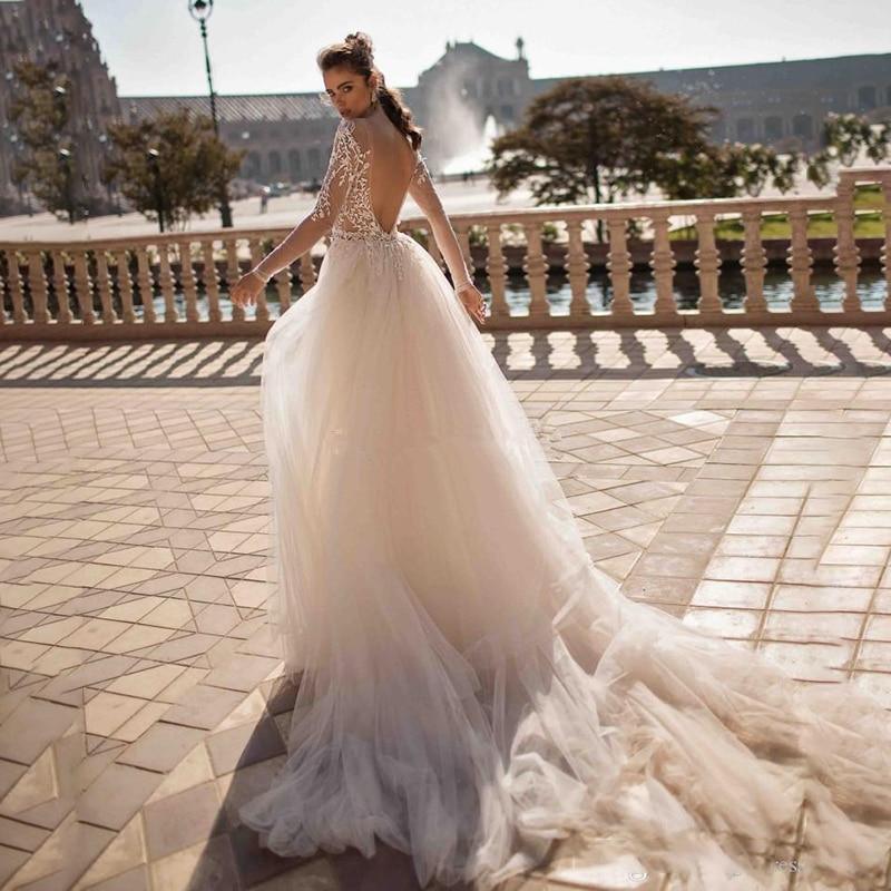 HER SHOP Dress Backless Beach Bohemian Mermaid Wedding Dresses