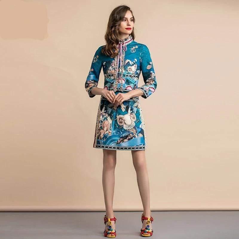 Fashion Designer High Quality Elegant Party Vintage Skirts Two Pieces Set for Women