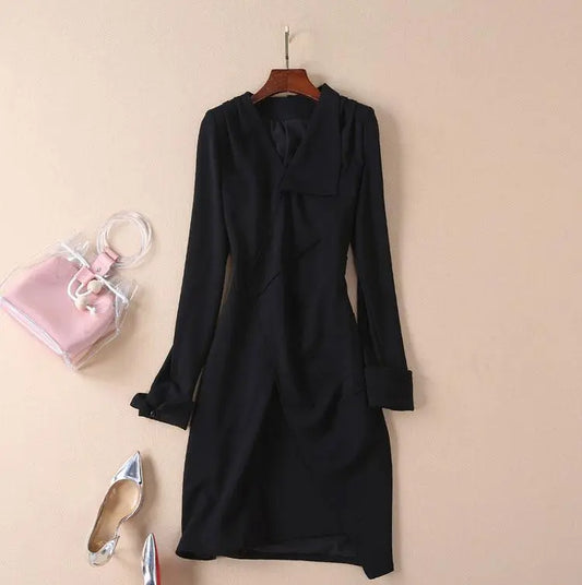 Office Lady Black Pencil Dress - HER SHOP®
