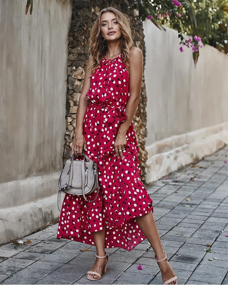 Her Shop Dress Vacation Style Summer Sleeveless Dress