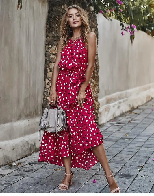 Vacation Style Summer Sleeveless Dress - HER SHOP®
