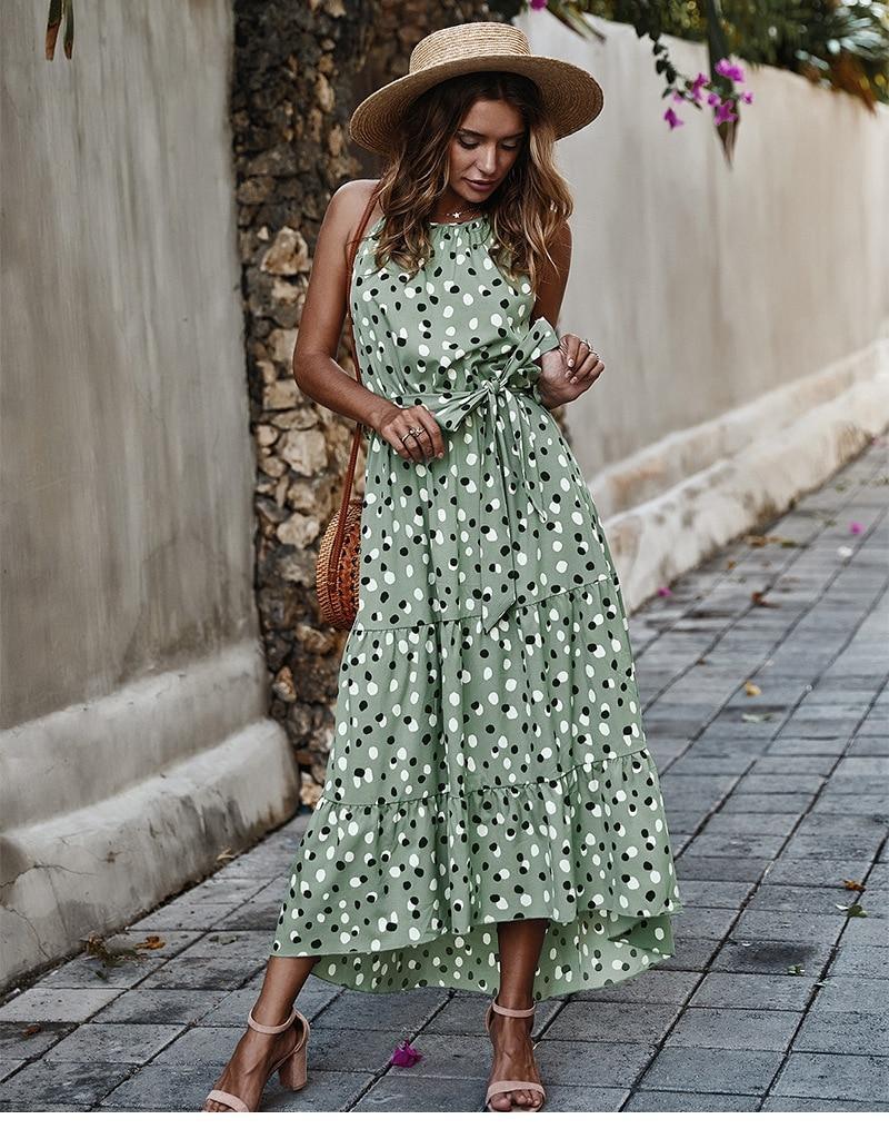 Her Shop Dress Vacation Style Summer Sleeveless Dress