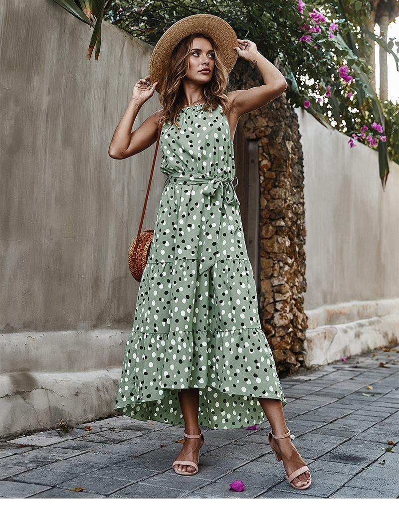 Her Shop Dress Vacation Style Summer Sleeveless Dress