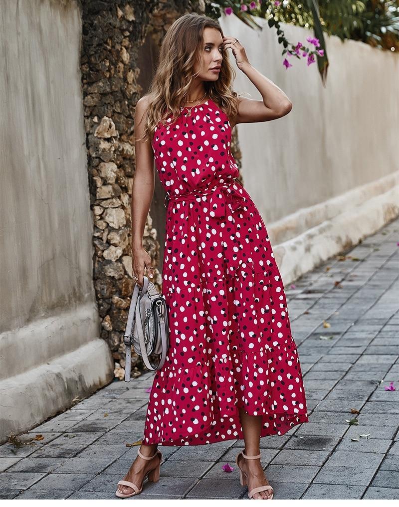 Her Shop Dress Vacation Style Summer Sleeveless Dress