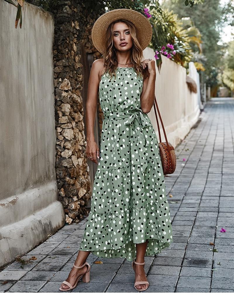 Her Shop Dress Vacation Style Summer Sleeveless Dress