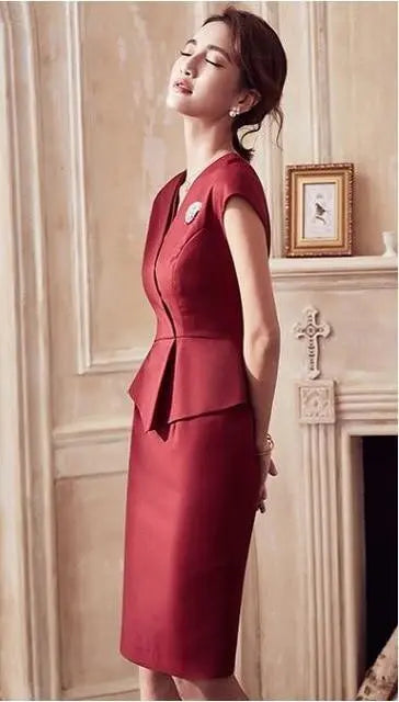 Her Shop Dress only dress / S Women's Formal Elegant Dress Set