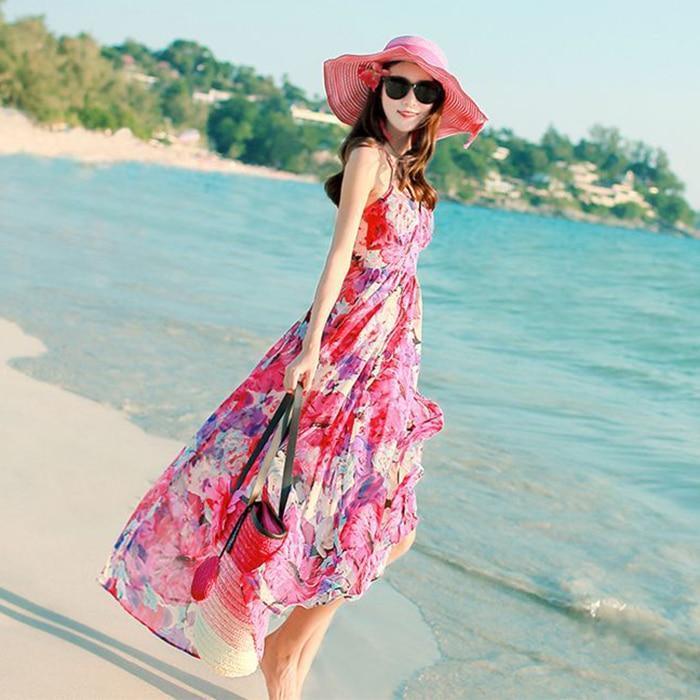 Boho Style Summer Beach Long Dress HER SHOP Boho Style Summer Beach Long Dress HER SHOP