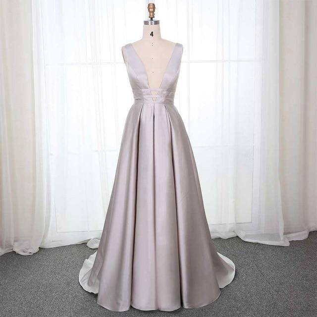 Elegant Satin Evening Gown