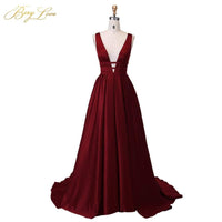 Her Shop Dresses Elegant Satin Evening Gown