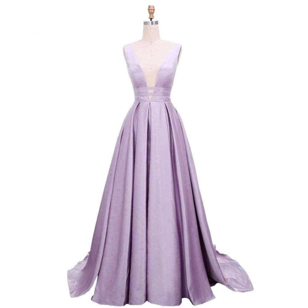 Her Shop Dresses Elegant Satin Evening Gown