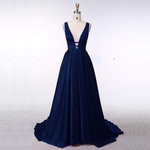Her Shop Dresses Elegant Satin Evening Gown
