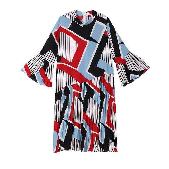 New Fashion Pleated Loose Dress
