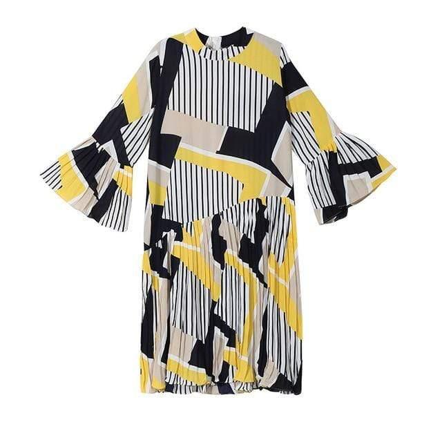 New Fashion Pleated Loose Dress