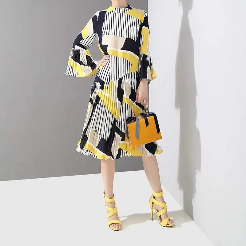 New Fashion Pleated Loose Dress