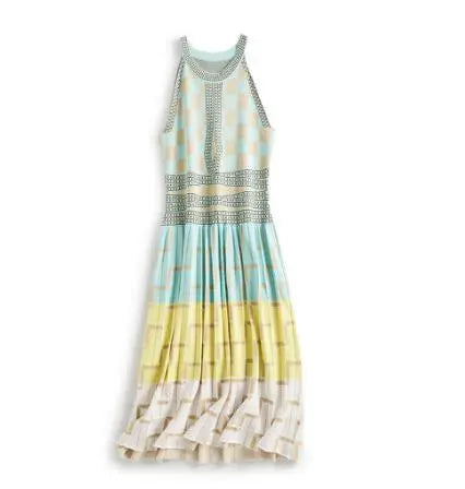 New High Quality Summer Geometry Knitted Dress - HER SHOP®