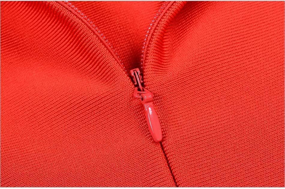 Red Bandage Celebrity Runway Evening Dress