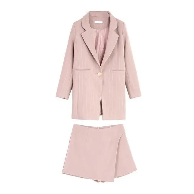 Her Shop pink / S Fashion Women Skirt Suits