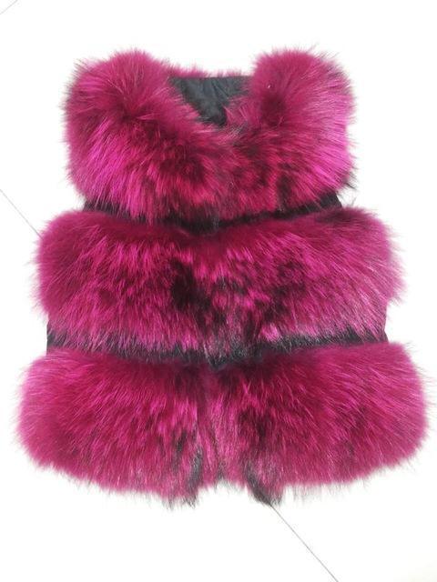 Genuine Raccoon Fur Fashion Vest - HER SHOP