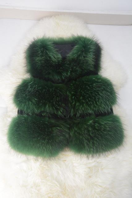Genuine Raccoon Fur Fashion Vest