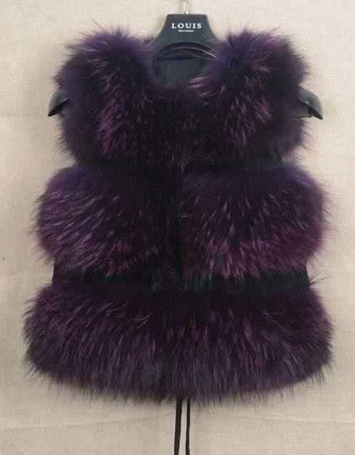Genuine Raccoon Fur Fashion Vest